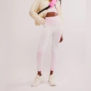 NWOT Free People Movement Good Karma Tie Dye Legging in Pink